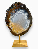 Agate End Slice with Stand