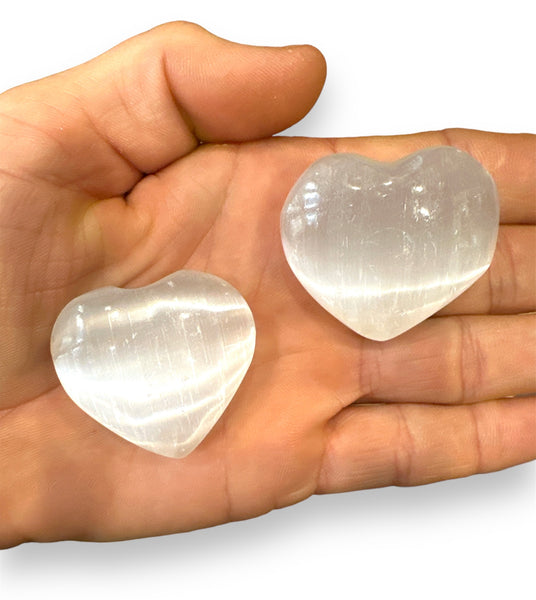 Selenite Hearts