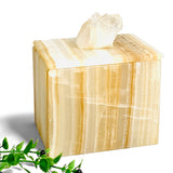 Honey Butter Onyx Box with Quartz