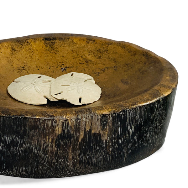 Gilded Petrified Wood Dish