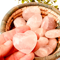 rose quartz hearts