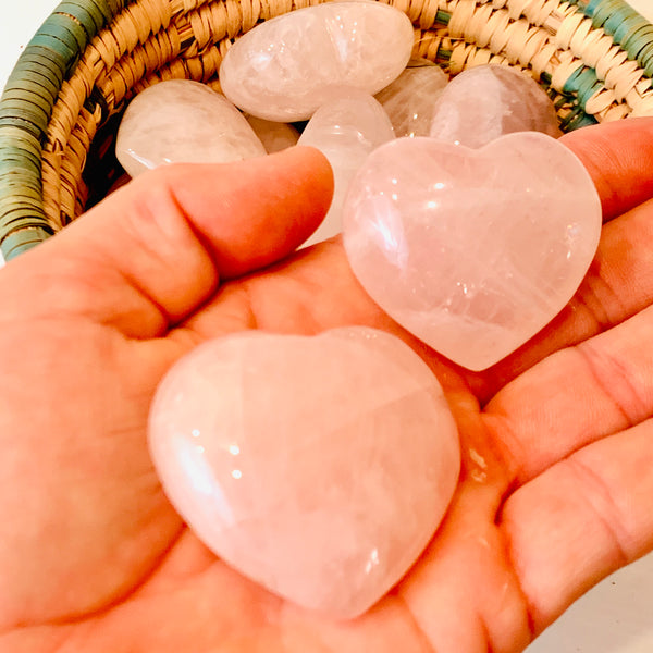 rose quartz hearts